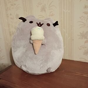 Pusheen Gray Stuffed Animal with Ice Cream